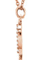 Diamond Initial 'p' Lowercase Alphabet Letter 14k Rose Gold Pendant Necklace, 16" (.04 Ctw GH, I1)