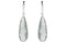 Two-Sided 27.9 Ctw Checkerboard Green Quartz Pear Sterling Silver Earrings