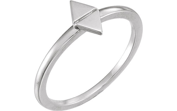 Geometric Stackable Ring, Sterling Silver, Size 4.5
