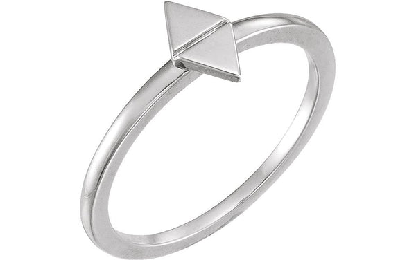 Geometric Stackable Ring, 14k White Gold