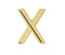 Initial Letter 'X' 14k Yellow Gold Stud Earring (Single Earring)