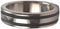 Black Grooved Pinstripes 6mm Comfort-Fit Titanium Wedding Band