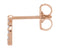 14k Rose Gold Diamond Letter 'O' Initial Stud Earring (Single Earring) (.07 Ctw, GH Color, I1 Clarity)