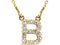 14k Yellow Gold Diamond Initial 'B' 1/6 Cttw Necklace, 16" (GH Color, I1 Clarity)