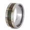 Camouflage Print and Deer Antler 9mm Comfort-Fit Titanium Wedding Band