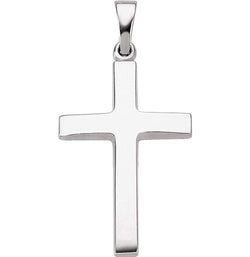 Cross Pendant, Rhodium-Plated 14k White Gold (30.20x15.90MM)