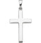 Cross Pendant, Rhodium-Plated 10k White Gold (30.20x15.90MM)