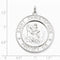 Sterling Silver St. Christopher Medal (40X33MM)