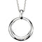 Diamond Circle Sterling Silver Pendant Necklace, 18" (.01 Cttw)