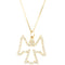 Diamond 'Angel' 14k Yellow Gold Pendant Necklace, 16" (1/3 Cttw)