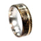 Buckeye Burl Wood, Bronze Pinstripes 7.5mm Comfort Fit Matte Titanium Wedding Band