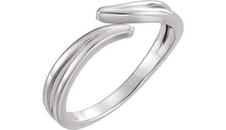 Satin-Finish Bypass Ring, Sterling Silver