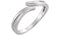 Satin-Finish Bypass Ring, Rhodium-Plated 14k White Gold