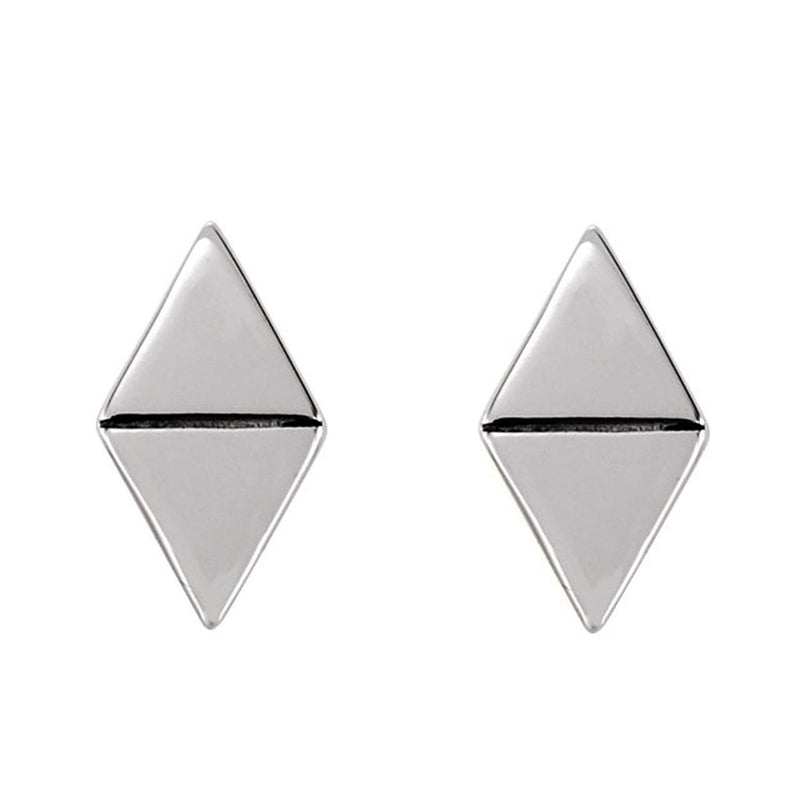 Geometric Triangle Stud Earrings, Sterling Silver