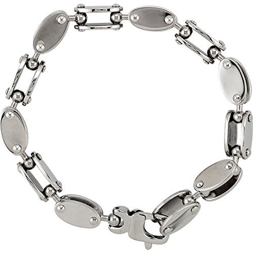 Men's Stainless Steel Unique Link Bracelet, 8.50"