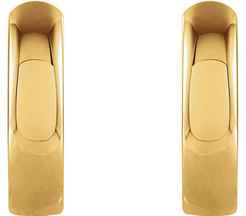 14k Yellow Gold Hinged Hoop Earrings(9.5mm)