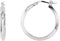 Round Knife Edge Tube Style Hoop Earrings, Sterling Silver 15mm