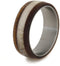 Mahogany, Deer Antler 7mm Comfort-Fit Matte Titanium Wedding Band