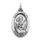 Sterling Silver Antiqued Saint Joseph Medal (35X20MM)