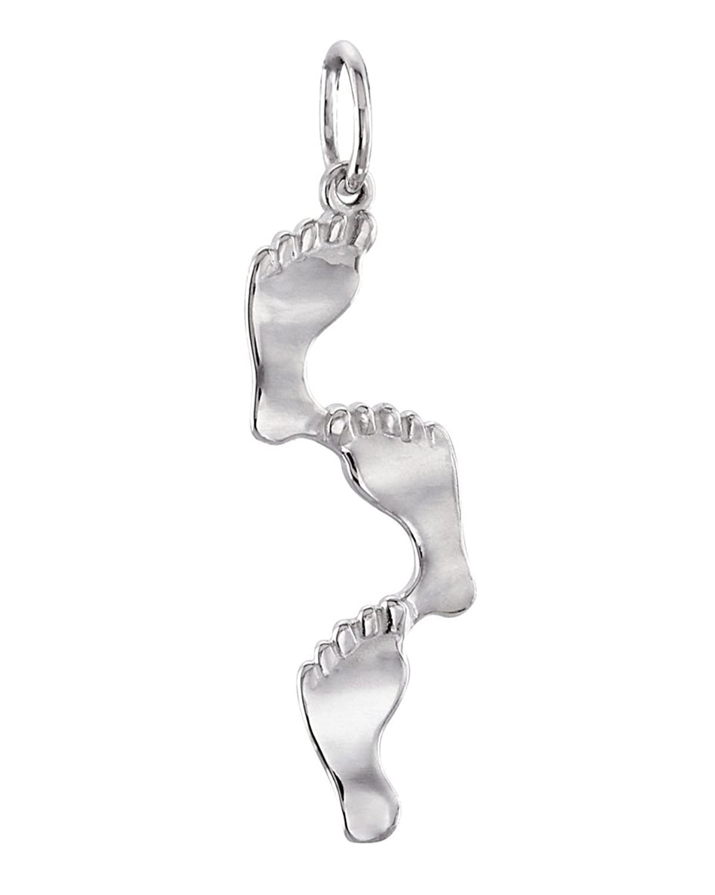 Journey Footprints Sterling Silver Pendant