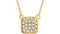 Diamond Square Bar Pendant Necklace in 14k Yellow Gold, 18" (1/6 Cttw)