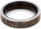 Dinosaur Bone with Macassar Ebony 5mm Comfort-Fit Titanium Wedding Band, Size 15