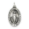 Sterling Silver Antiqued Miraculous Medal (34X18MM)