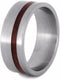 Ruby Redwood Inlay 8mm Comfort-Fit Matte Titanium Wedding Band, Size 14