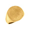 Men's 10k Yellow Gold 18mm Solid Back Round Signet Ring