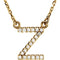 14k Yellow Gold Diamond Initial 'Z' 1/10 Cttw Necklace, 16" (GH Color, I1 Clarity)