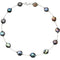 Black Freshwater Cultured Coin Pearl Station Sterling Silver Necklace, 18'' (12-13MM)