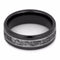 Mimetic Meteorite, Titanium 8mm Comfort-Fit Matte and Polished Black Ceramic Band, Size 9.5