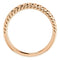 Rope Trim and Flat Granulated Bead Twin Stacking Ring, 14k Rose Gold