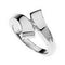 Free Form Bypass 15mm Rhodium-Plated 14k White Gold Ring, Size 6