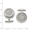 Stainless Steel Textured Round Cuff Links