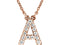 14k Rose Gold Diamond Initial 'A' 1/6 Cttw Necklace, 16" (GH Color, I1 Clarity)