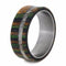 Dymondwood Camo and Deer Antler 8mm Comfort-Fit Matte Titanium Wedding Band