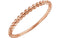 Beaded 1.7mm Stacking Ring, 14k Rose Gold