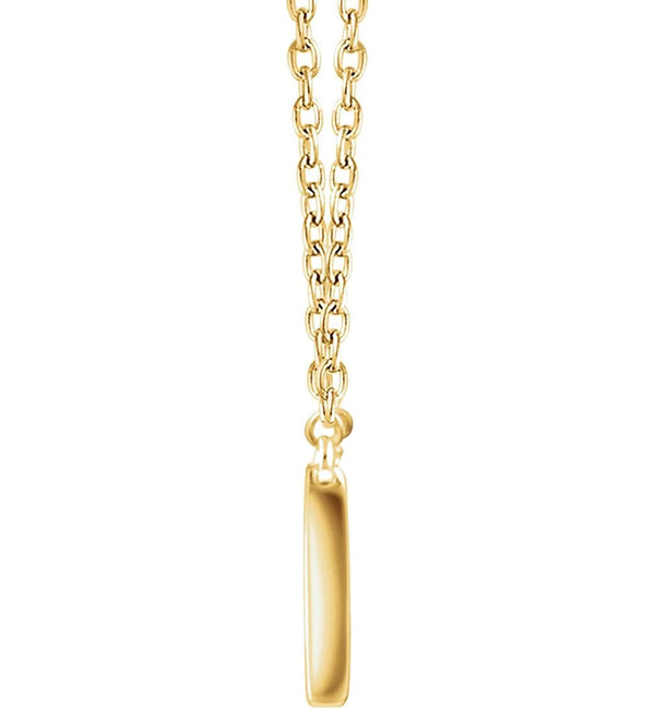 Diamond Rectangle Necklace in 14k Yellow Gold, 16-18" (3/8 Cttw)