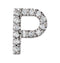 Platinum Diamond Letter 'P' Initial Stud Earring (Single Earring) (.06 Ctw, GH Color, SI2-SI3 Clarity)