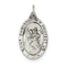 Sterling Silver St. Christopher Football Medal (30X15MM)