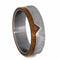 Ruby, Gibeon Meteorite, African Mahogany 7mm Comfort-Fit Matte Titanium Wedding Band