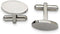 Stainless Steel Satin-Brushed round Cuff Links, 8x18MM