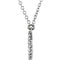 Diamond Horseshoe Platinum Pendant Necklace, 16" (.08 Cttw)