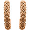 14k Rose Gold Engraved Half-Hoop Earrings, 4.1MM