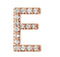 14k Rose Gold Diamond Letter 'E' Initial Stud Earring (Single Earring) (.06 Ctw, GH Color, l1 Clarity)