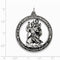 Sterling Silver Antiqued Saint Christopher Medal (33x23MM)