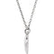 Platinum Diamond Solitaire Round Medallion Pendant Necklace, 16.5" (.02 Cttw)