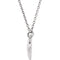 Diamond Solitaire Round Medallion Rhodium Plate 14k White Gold Pendant Necklace, 16.5" (.02 Cttw)