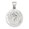 Rhodium-Plated 14k White Gold St. Christopher Medal Pendant (21X19MM)